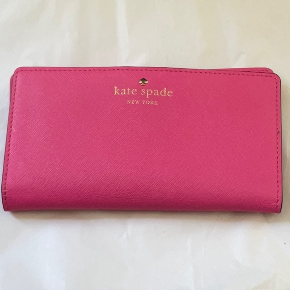 Kate Spade Pink Saffiano Leather Wallet